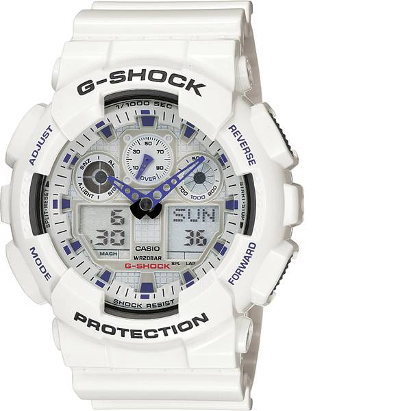 Orologi da polso - Casio Orologio da polso GA-100A-7AER (L x A) 51.20 mm x 55 mm Bianco, Blu Materiale cassa=Resina Materiale - Orologi da polso - Casio Orologio da polso GA-100A-7AER (L x A) 51.20 mm x 55 mm Bianco, Blu Materiale cassa=Resina Materiale -