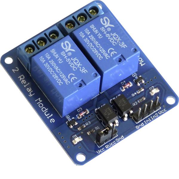 Moduli e schede Breakout per schede di sviluppo - Modulo relè scheda a 2 vie SEEIT Adatto per (scheda): Arduino, Raspberry Pi, pcDuino - Moduli e schede Breakout per schede di sviluppo - Modulo relè scheda a 2 vie SEEIT Adatto per (scheda): Arduino, Raspberry Pi, pcDuino -
