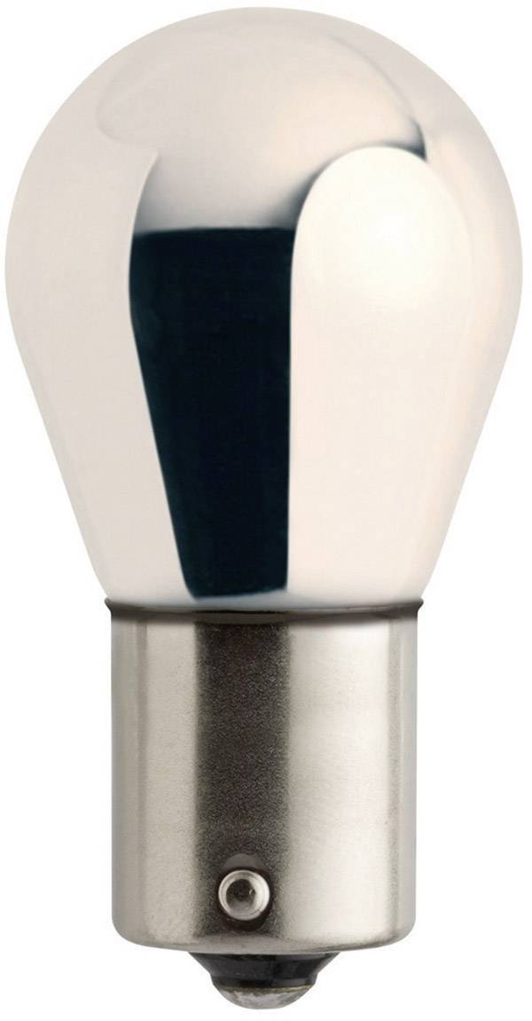 Lampadina con attacco metallico, design tipico per lampade automobilistiche.