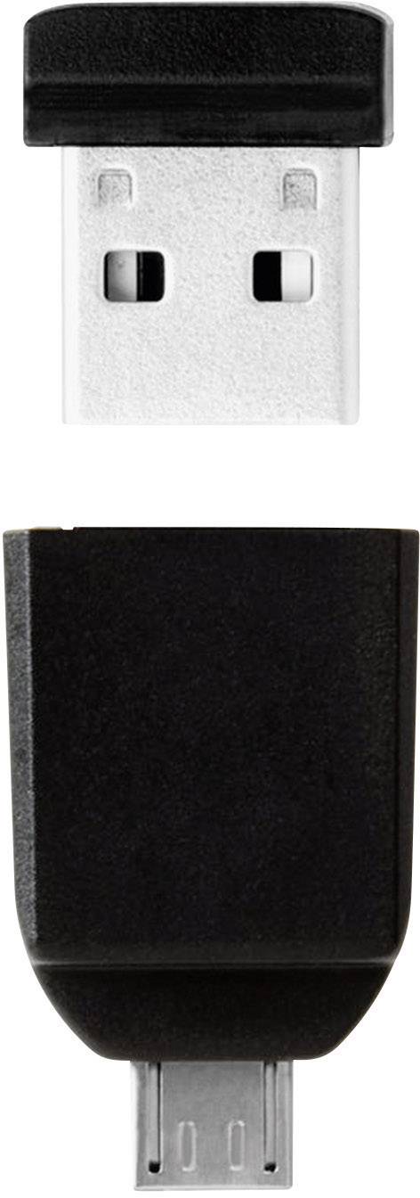 Adattatore USB wireless con coperchio nero e porta USB in alto. Connettore visibile in basso per l'inserimento in un dispositivo.