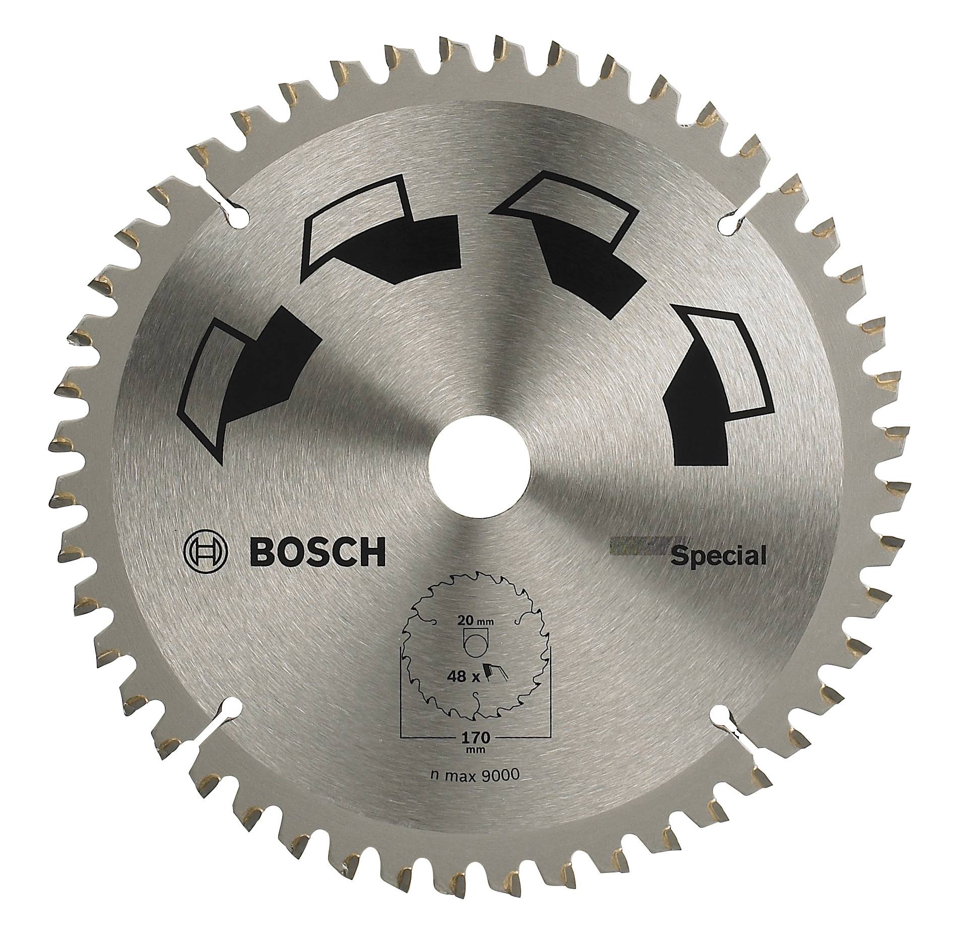 Bosch Accessories Special 2609256888 Lama circolare in metallo duro 170 x 20 mm Numero di denti: 48 1 pz.