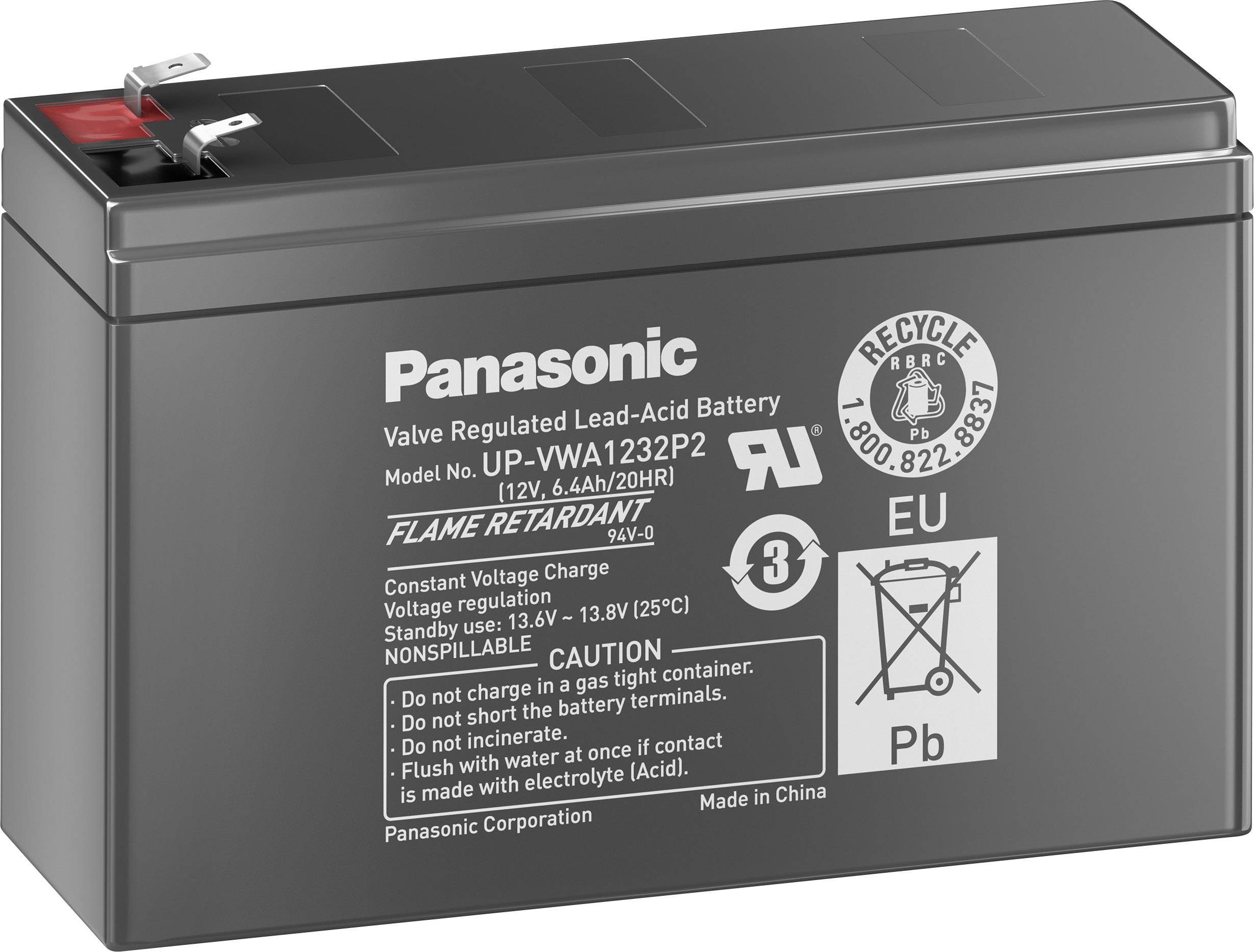 Аккумулятор panasonic up vw1220p1