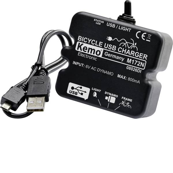 Altri accessori per biciclette - Regolatore di carica per bicicletta Kemo M-172N - USB Nero - Altri accessori per biciclette - Regolatore di carica per bicicletta Kemo M-172N - USB Nero -