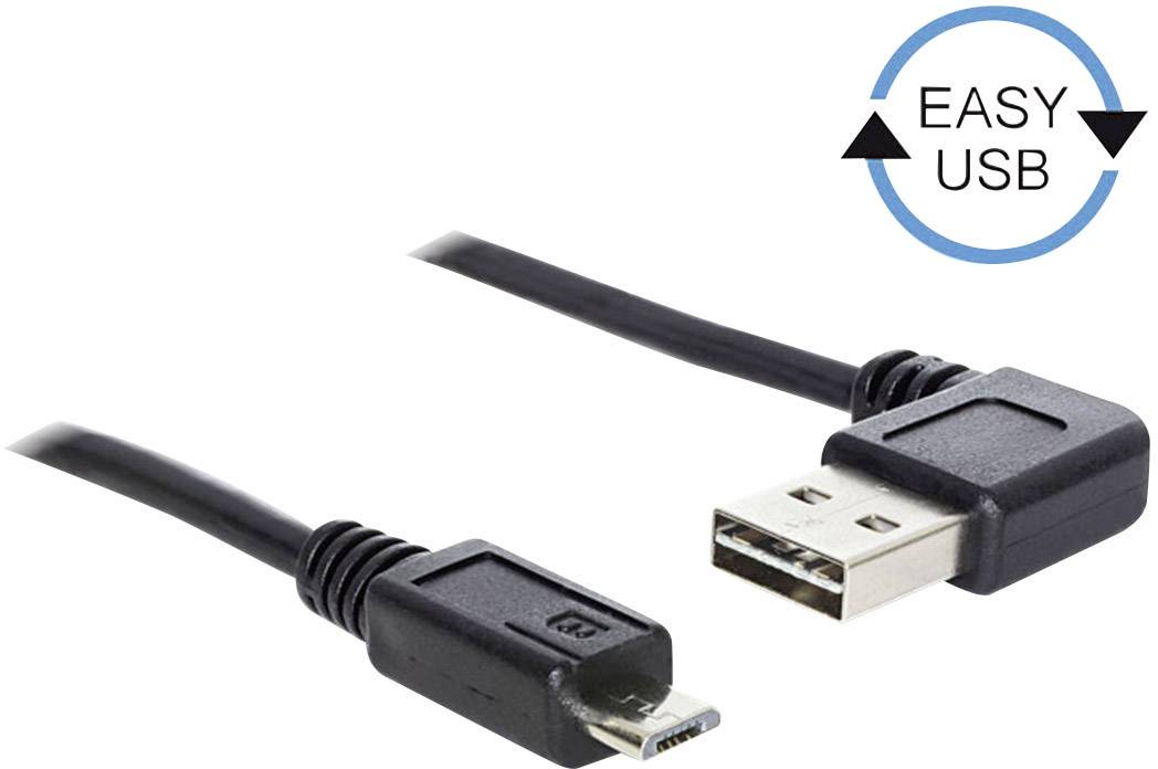 Delock Cavo USB USB 2.0 Spina USB-A, Spina USB-Micro-B 1.00 m Nero contatti connettore dorati, Certificato UL 83382-0