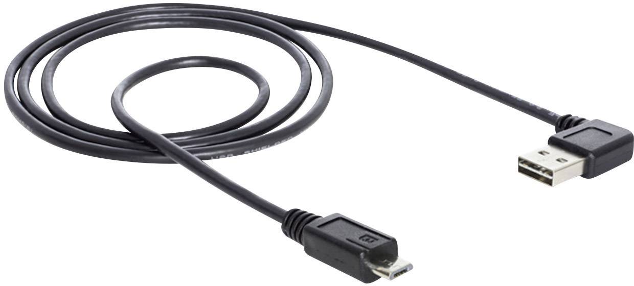 Delock Cavo USB USB 2.0 Spina USB-A, Spina USB-Micro-B 1.00 m Nero contatti connettore dorati, Certificato UL 83382-1