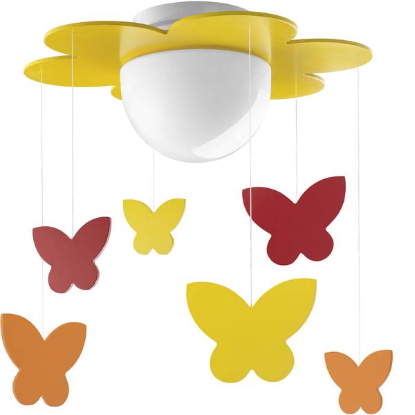 Lampade da soffitto per bambini - Plafoniera farfalle Lampada a risparmio energetico E27 15 W Philips Lighting Meria Giallo, Arancione - Lampade da soffitto per bambini - Plafoniera farfalle Lampada a risparmio energetico E27 15 W Philips Lighting Meria Giallo, Arancione -