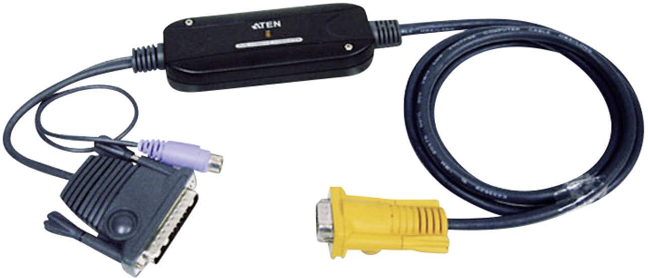 ATEN KVM Adattatore [1x Spina DVI 18+5 poli, Spina PS/2 - 1x Spina VGA] 1.80 m Nero