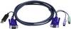 ATEN KVM Adattatore [1x Spina VGA, Spina A USB 2.0 - 1x Presa VGA, Spina PS/2, Spina PS/2] 1.80 m Nero