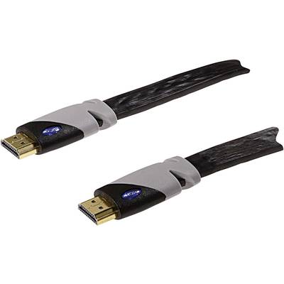 Schwaiger HDMI Cavo Spina HDMI-A, Spina HDMI-A 3.00 m Nero HDMF30 533 contatti connettore dorati, altamente flessibile, 