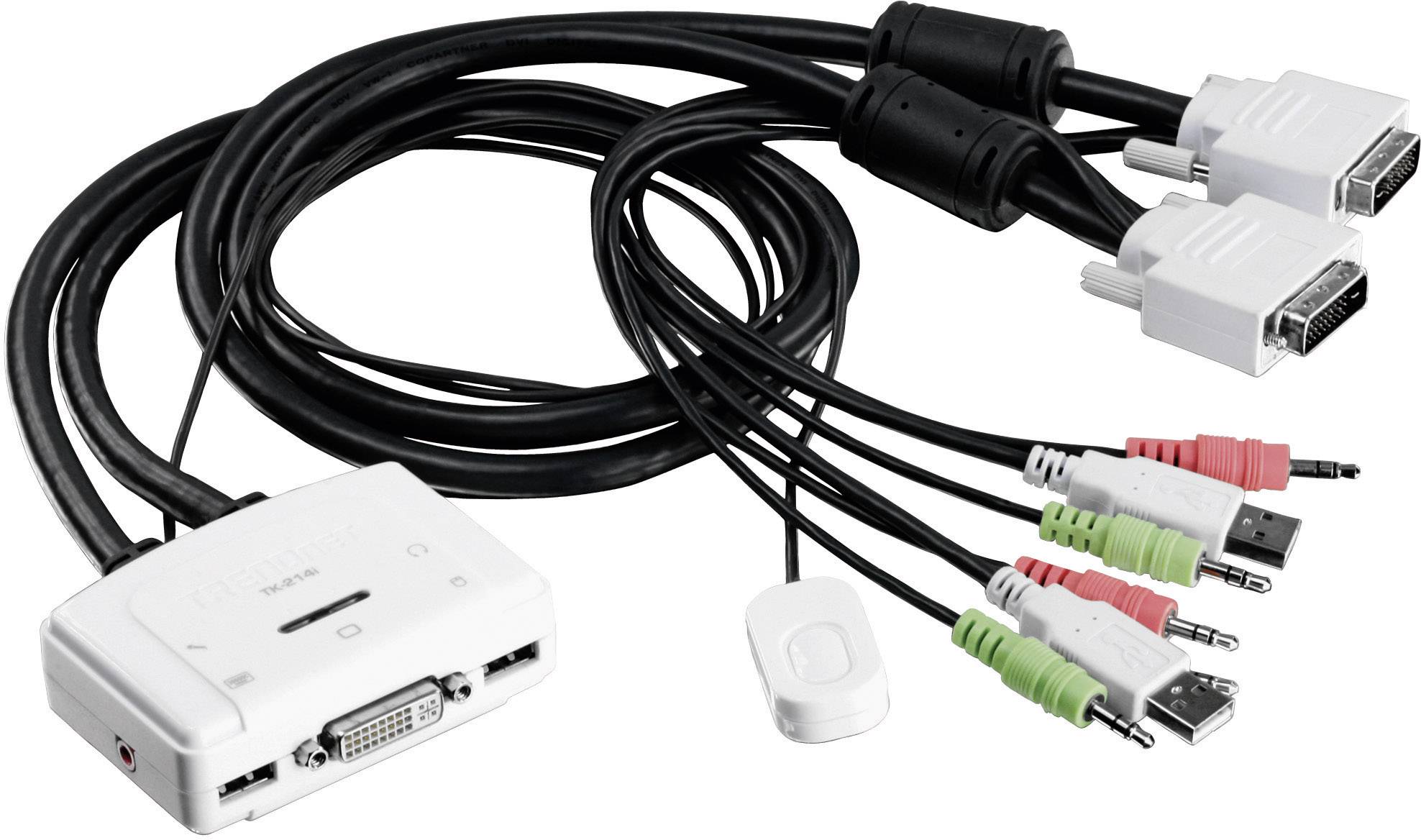 TrendNet TK-214I 2 Porte Switch KVM DVI USB 1920 x 1200 Pixel