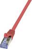 LogiLink CQ3034S RJ45 Cavo di rete, cavo patch CAT 6A S/FTP 1.00 m Rosso Ritardante di fiamma, con protezione 1 pz.