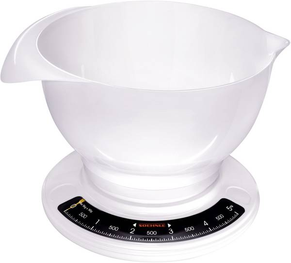 Bilancia da cucina analogica Soehnle Culina Pro 65054, 5 kg, bianca