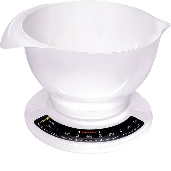 Bilance da cucina - Soehnle Culina Pro Bilancia da cucina analogica, con contenitore di misurazione Portata max.=5 kg Bianco - Bilance da cucina - Soehnle Culina Pro Bilancia da cucina analogica, con contenitore di misurazione Portata max.=5 kg Bianco -