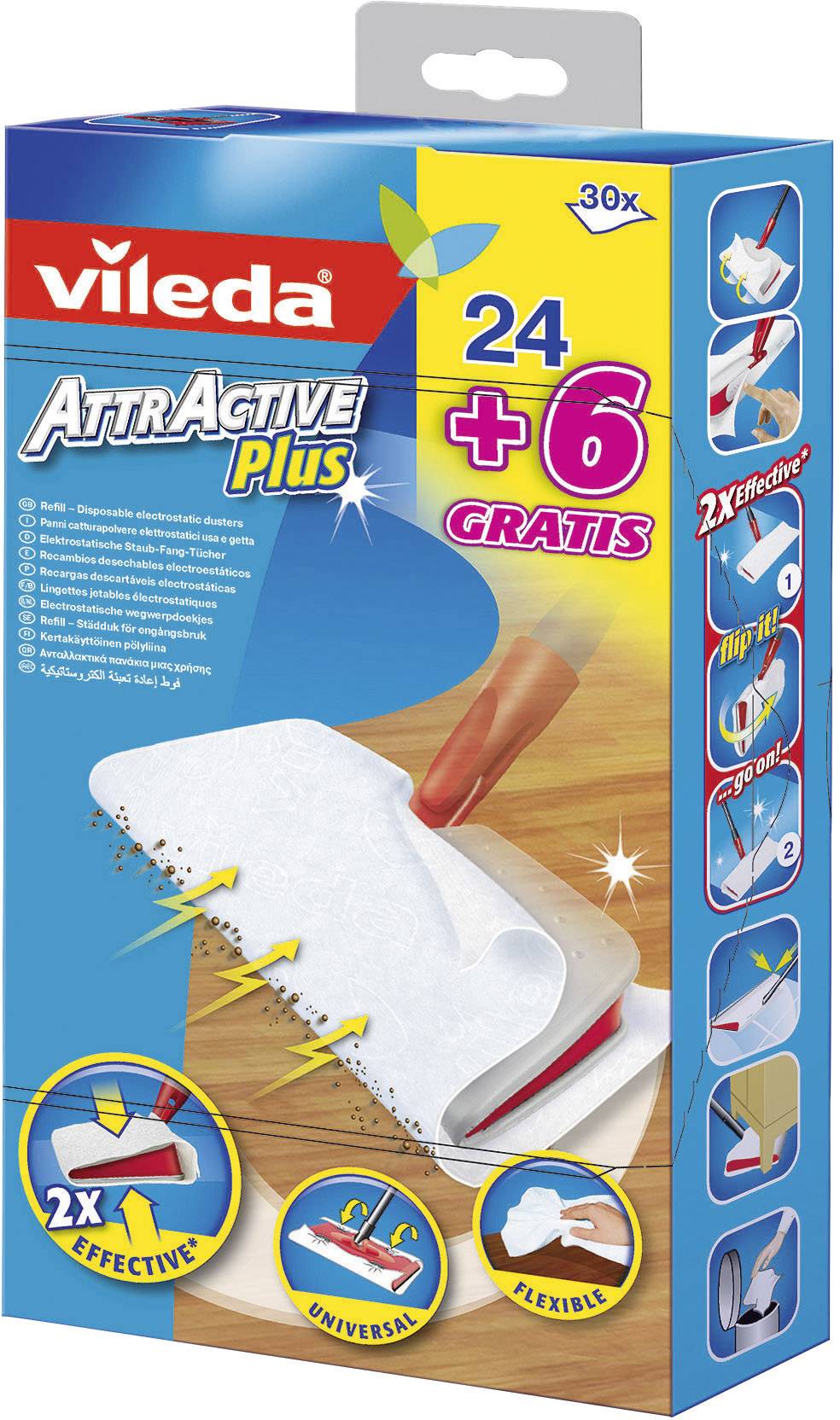 Panni Vileda Attractive Plus 24 + 6 gratis 125749 Conrad.it