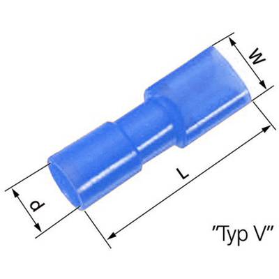 LAPP 61794969 Presa piatta  Larghezza spina: 4.8 mm Spessore spina: 0.8 mm 180 ° Completamente isolato Blu 100 pz. 