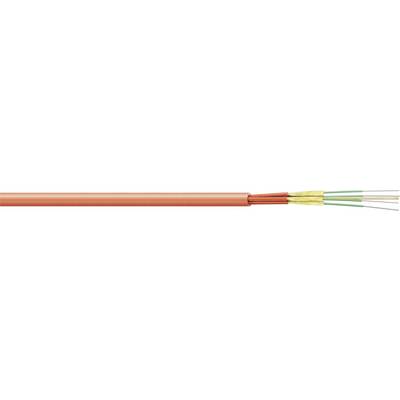 Un cavo arancione con fili di rame scoperti di diversi colori, idoneo per installazioni elettriche.
