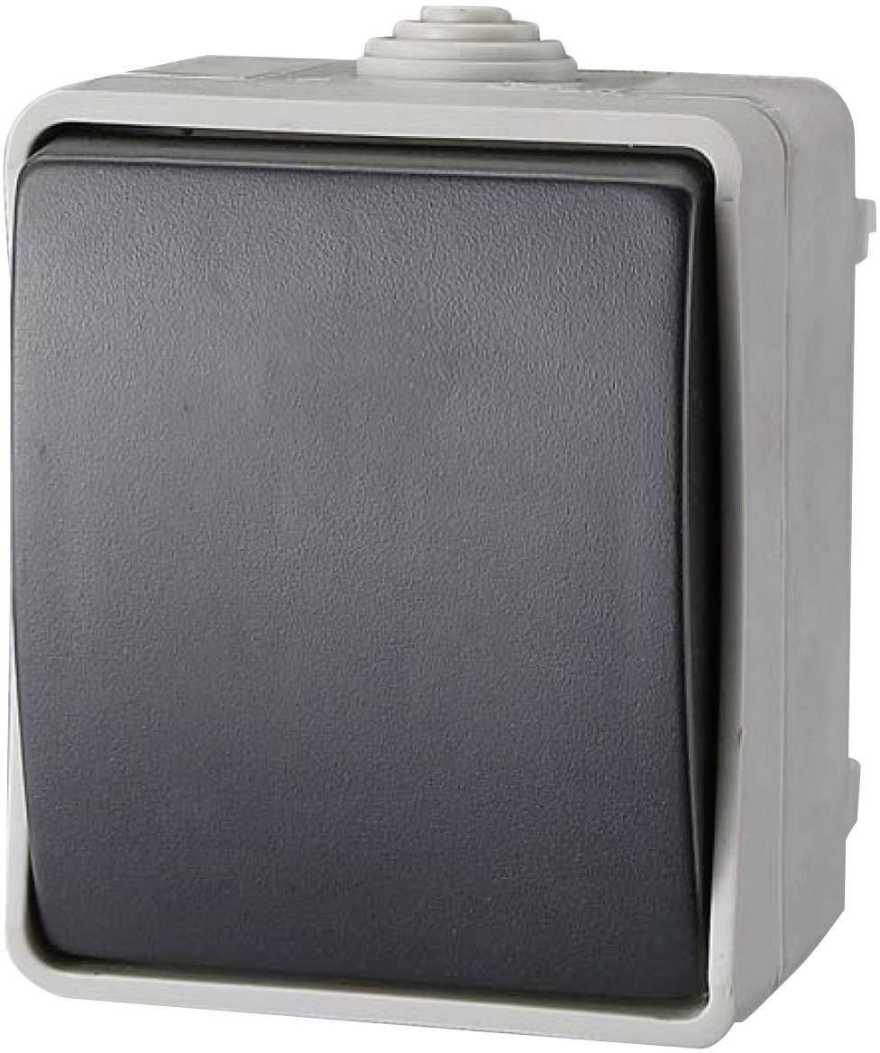 GAO EF600SA Interruttore per ambienti umidi Commutatore, Interruttore Standar Grigio 1 pz.