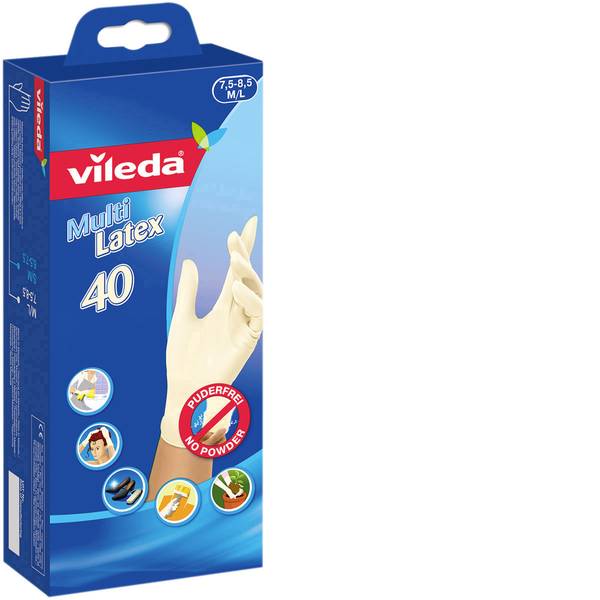 Pulizia della cucina e accessori - Guanti in gomma Vileda Multi Latex M/L 40 pezzi - Pulizia della cucina e accessori - Guanti in gomma Vileda Multi Latex M/L 40 pezzi -
