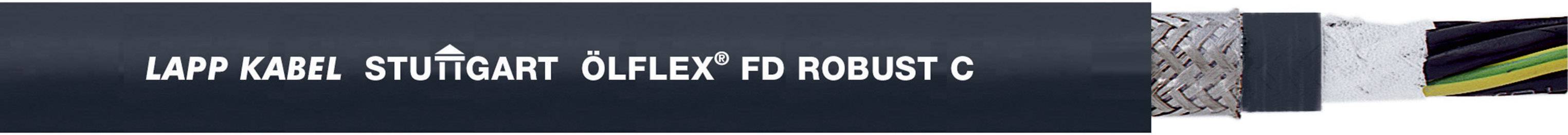 'ÖLFLEX FD ROBUST C' Cavo con guaina robusta, adatto per applicazioni industriali in movimento. Viene mostrato un cavo tagliato trasversalmente.