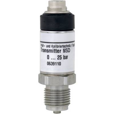 Un trasmettitore di pressione con l'iscrizione 'Trasmettitore MSD 0 ... 25 bar' e un numero di prodotto '0639110'.