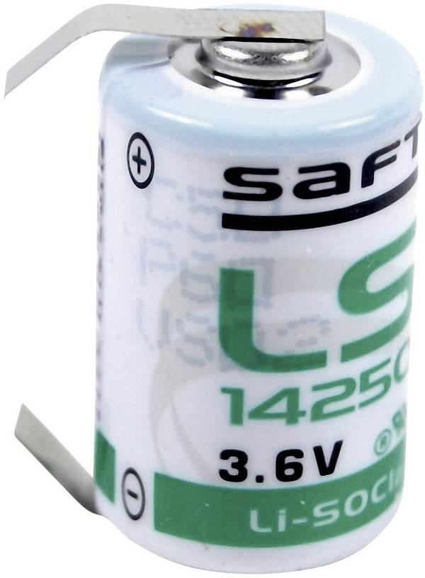 Saft LS 14250 CLG Batteria speciale 1/2 AA linguette a saldare a U Litio 3.6 V 1200 mAh 1 pz.