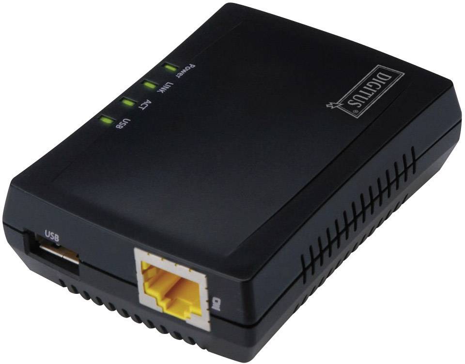 Digitus DN-13020 Server USB di rete USB 2.0, LAN (10/100 Mbit / s)