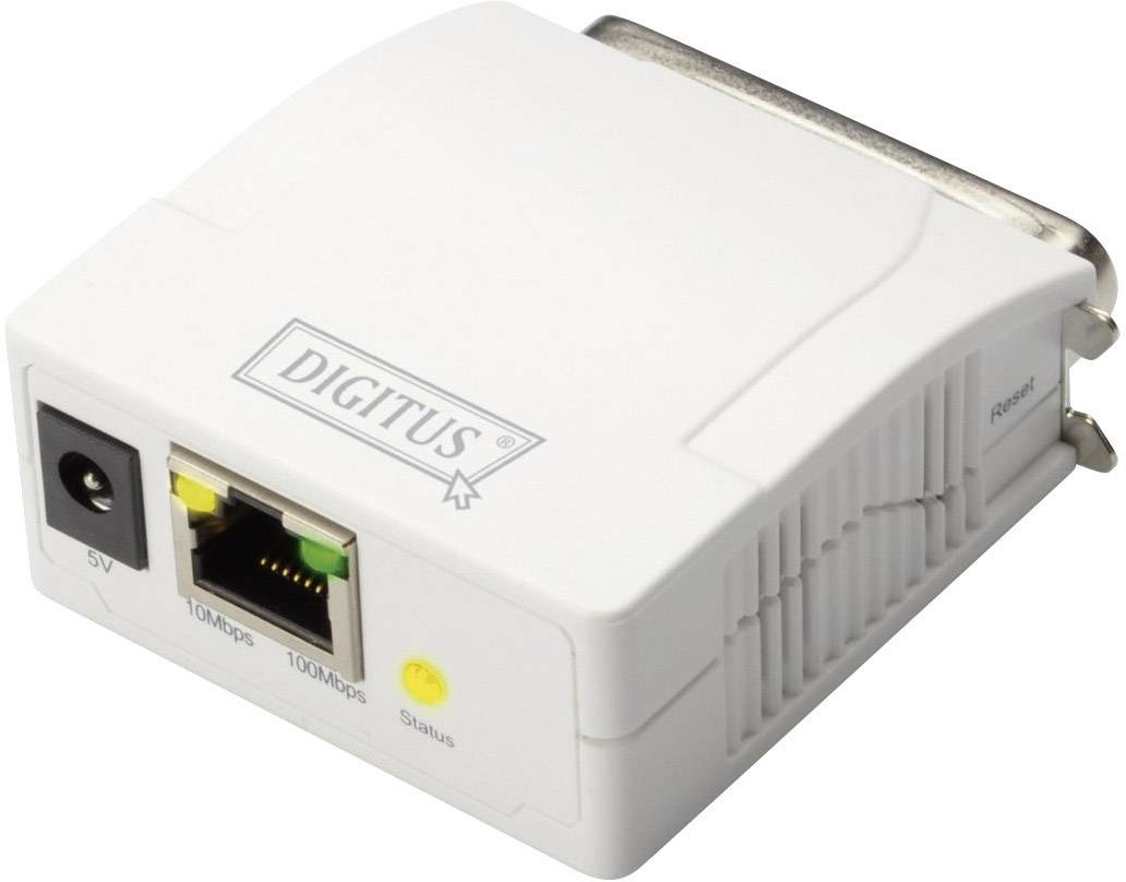 Digitus DN-13001-1 Server di stampa di rete LAN (10/100 Mbit / s), Parallela (IEEE 1284)