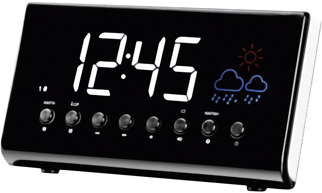 Radiosveglia RS 137 Con Proiezione Orologio - Doppia Sveglia, Radio FM, Nero/Bianco - Foto 4