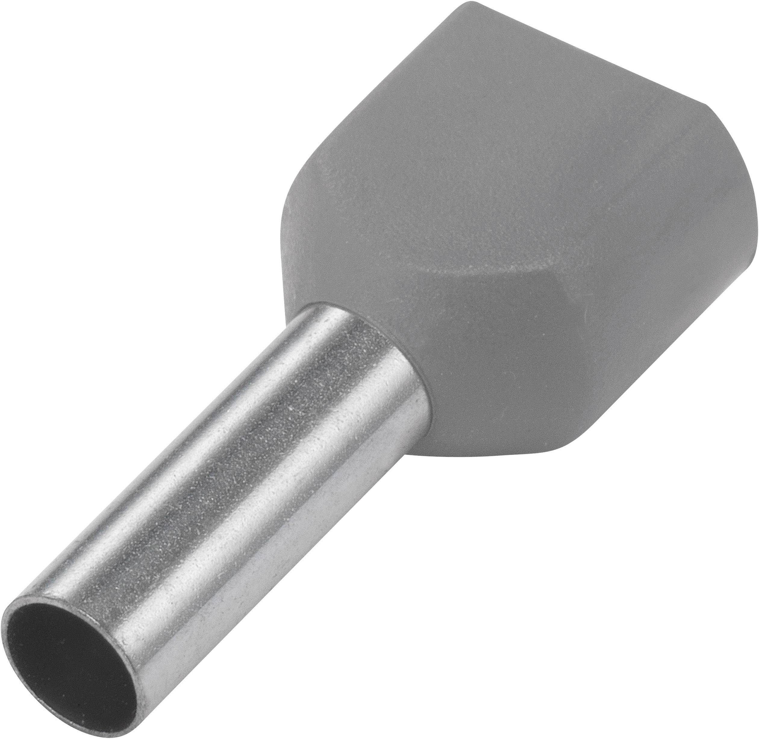 Finitura grigia in plastica con barra metallica, forma a T. Utilizzato per scopi di connessione in applicazioni edili o industriali.