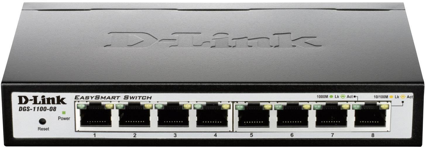 D-Link DGS-1100-08/E DGS-1100-08 Switch di rete 8 Porte 1 GBit/s