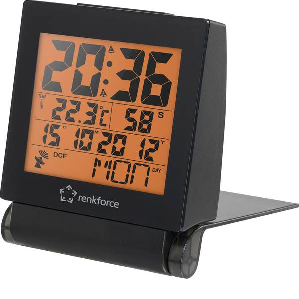 Sveglie - E0111R Radiocontrollato Sveglia Nero Tempi di allarme 2 - Sveglie - E0111R Radiocontrollato Sveglia Nero Tempi di allarme 2 -