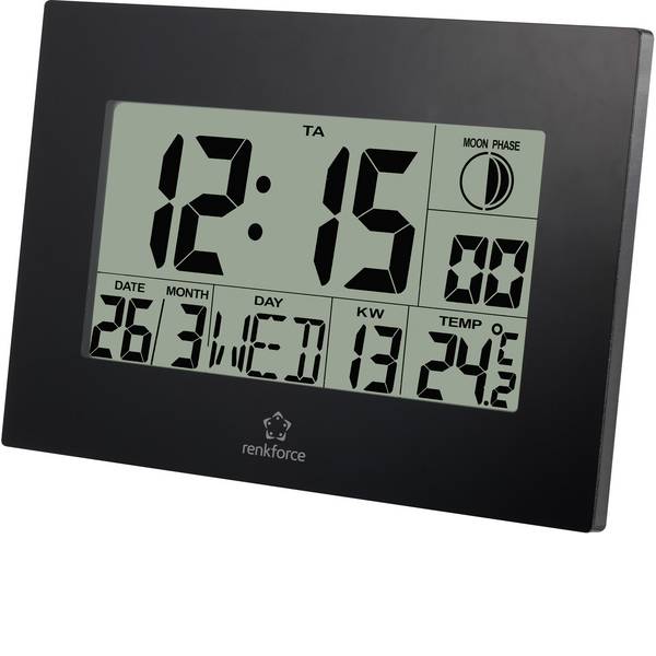 Orologi da parete - Renkforce E0311R Radiocontrollato Orologio da parete 230 mm x 163 mm x 28 mm Nero - Orologi da parete - Renkforce E0311R Radiocontrollato Orologio da parete 230 mm x 163 mm x 28 mm Nero -