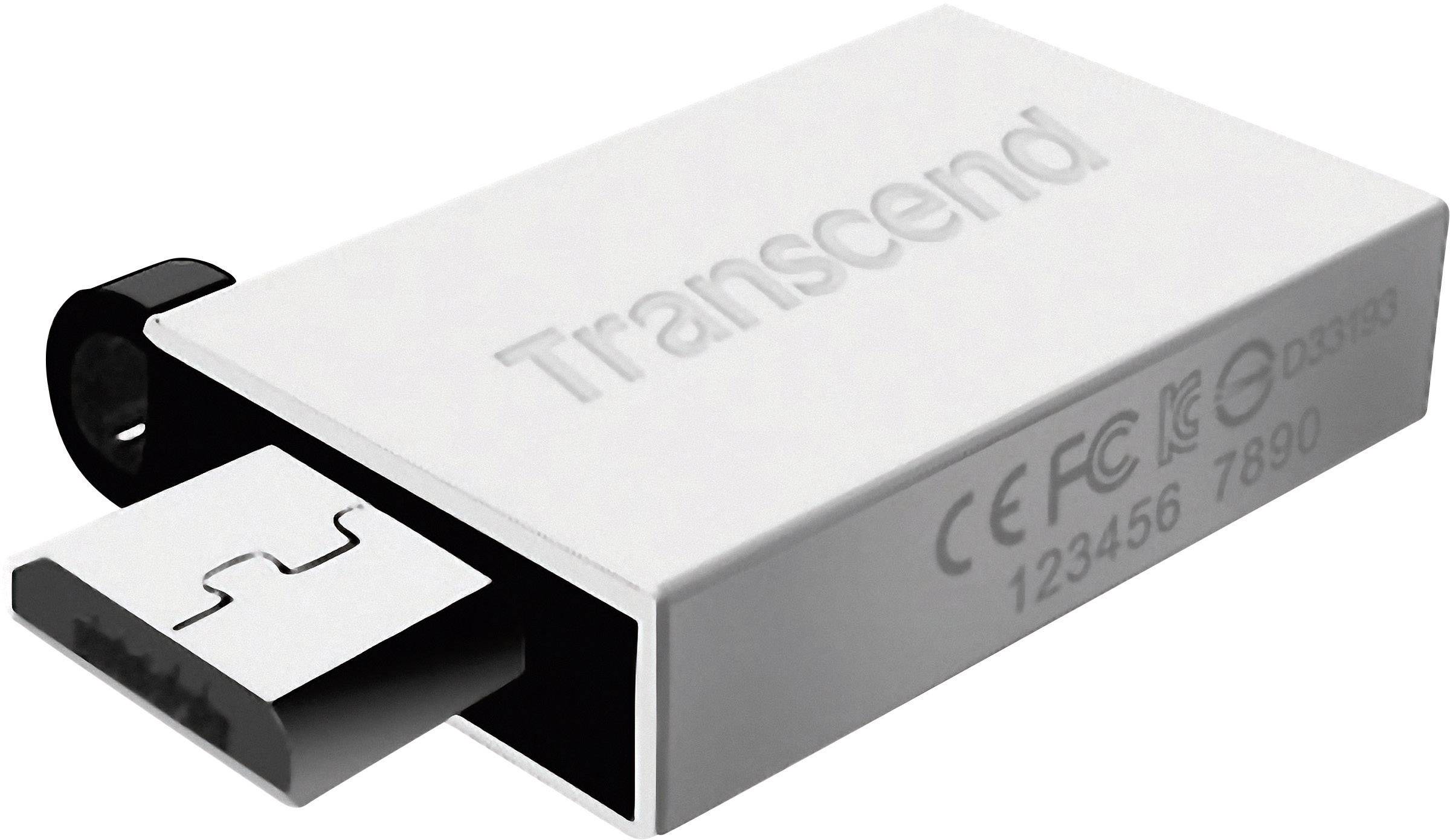 Transcend JetFlash Mobile 380 - Chiavetta USB - 16 GB - USB 2.0 - argento-0