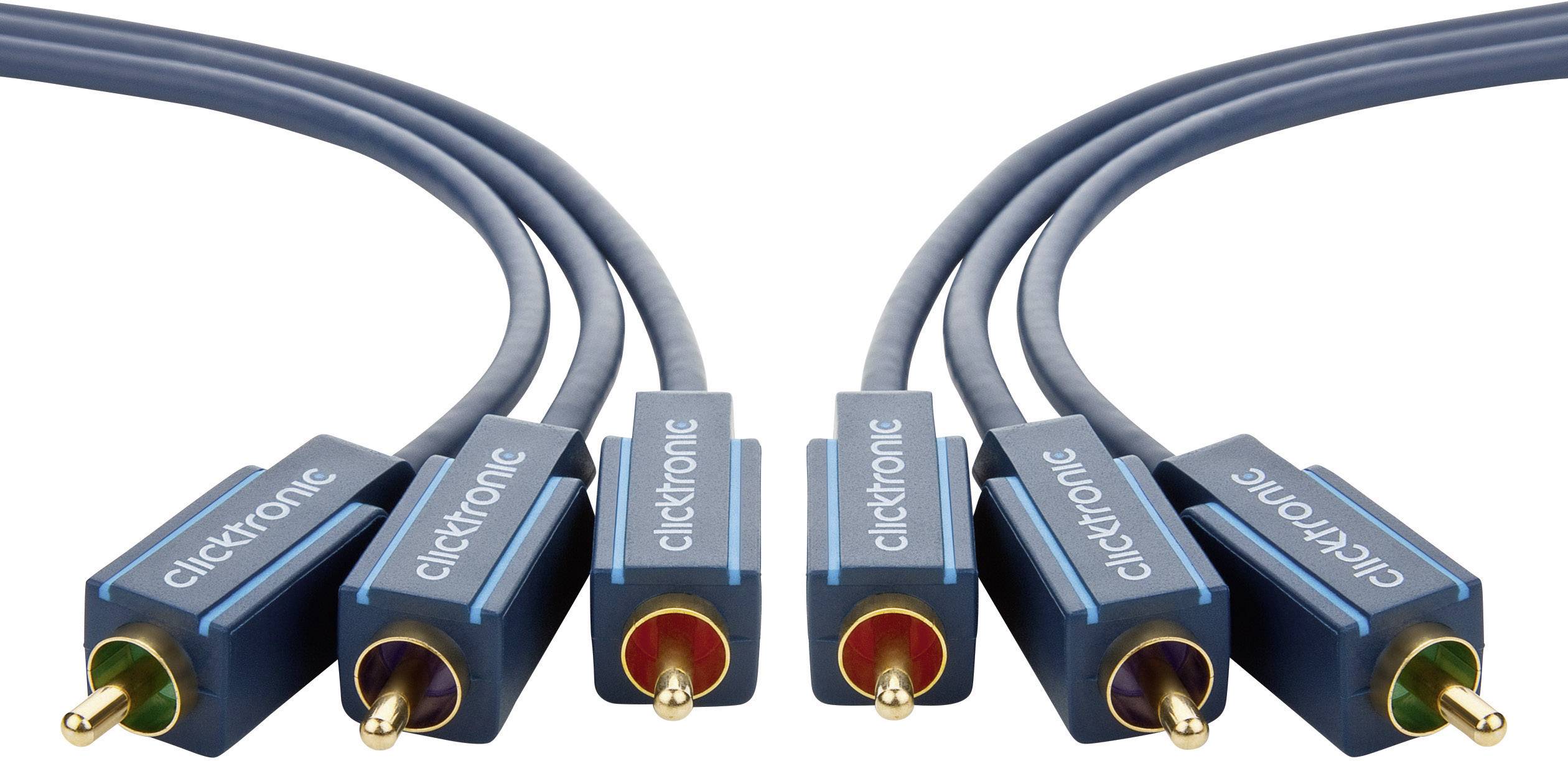 ClickTronic Casual Series - Videokabel - Component Video / RGB - RCA männlich zu RCA männlich - 3 m - Doppelisolierung-1