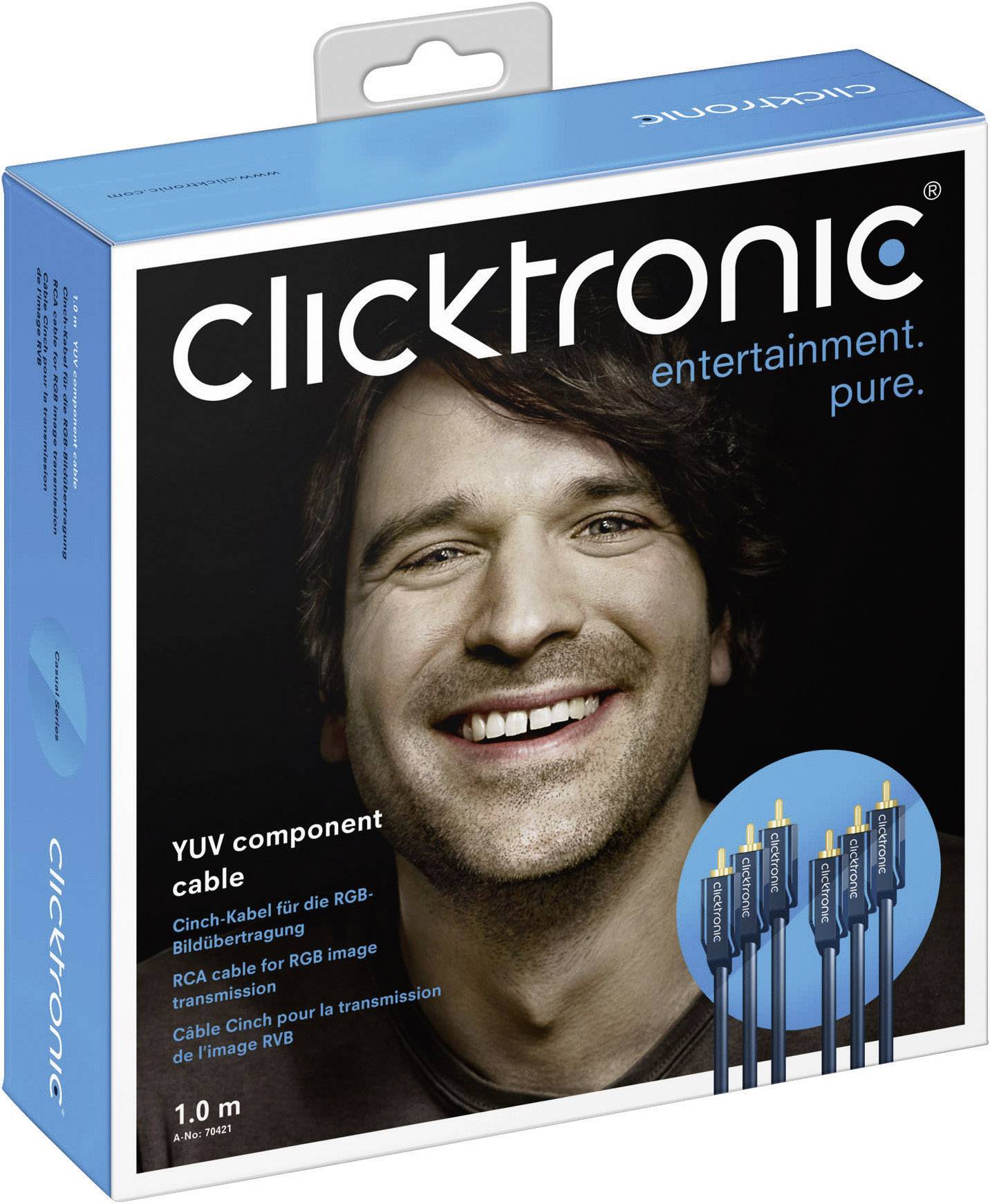 ClickTronic Casual Series - Videokabel - Component Video / RGB - RCA männlich zu RCA männlich - 3 m - Doppelisolierung-2