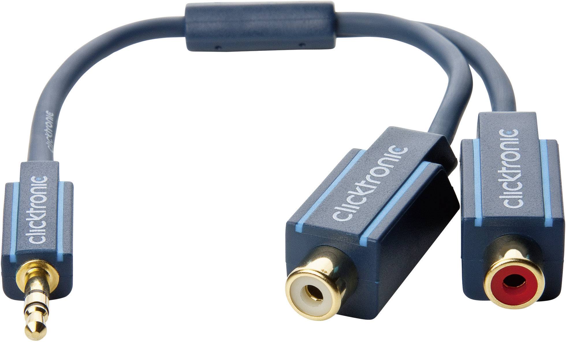 MP3 Y-Adapter (3,5mm Klinken-Stecker/2x Cinch-Kupplung) - 0,1 m Adapter von 3,5 mm Klinke auf Stereo-Audio-1