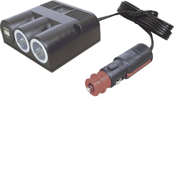 Multiprese per accendisigari - Distributore accendisigari Numero di accendisigari 2 x Interfacce: USB 2 x Portata massima corrente 16 A ProCar - Multiprese per accendisigari - Distributore accendisigari Numero di accendisigari 2 x Interfacce: USB 2 x Portata massima corrente 16 A ProCar -