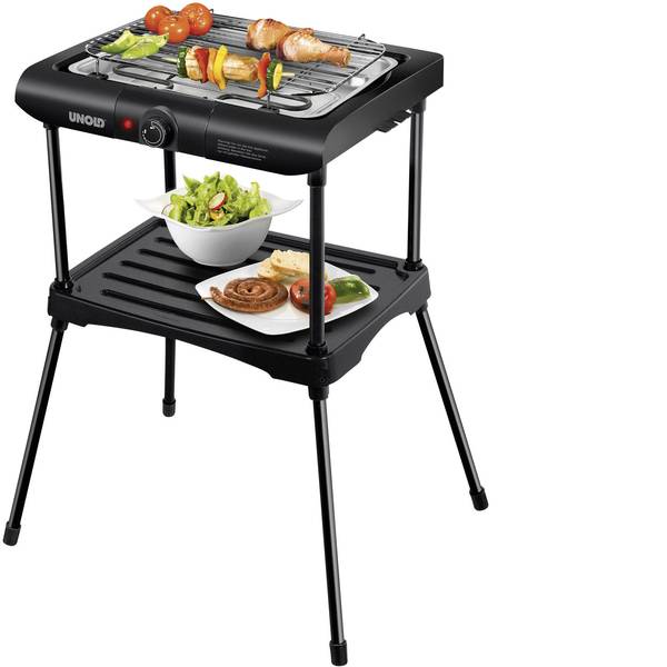 Grill - Unold 58550 Elettrico Brabecue grill con supporto con base di supporto, Con regolazione manuale della temperatura Nero - Grill - Unold 58550 Elettrico Brabecue grill con supporto con base di supporto, Con regolazione manuale della temperatura Nero -
