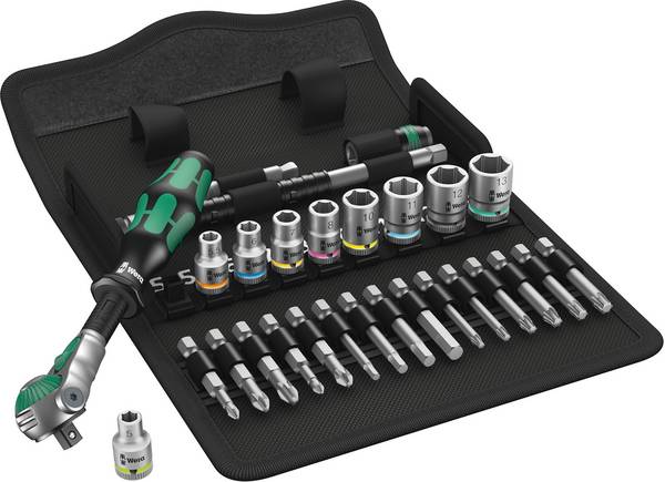 Wera 8100 SA Zyklop Speed Kit di chiavi a bussola metrico 1/4" (6.3 mm) 28 parti 05004016001