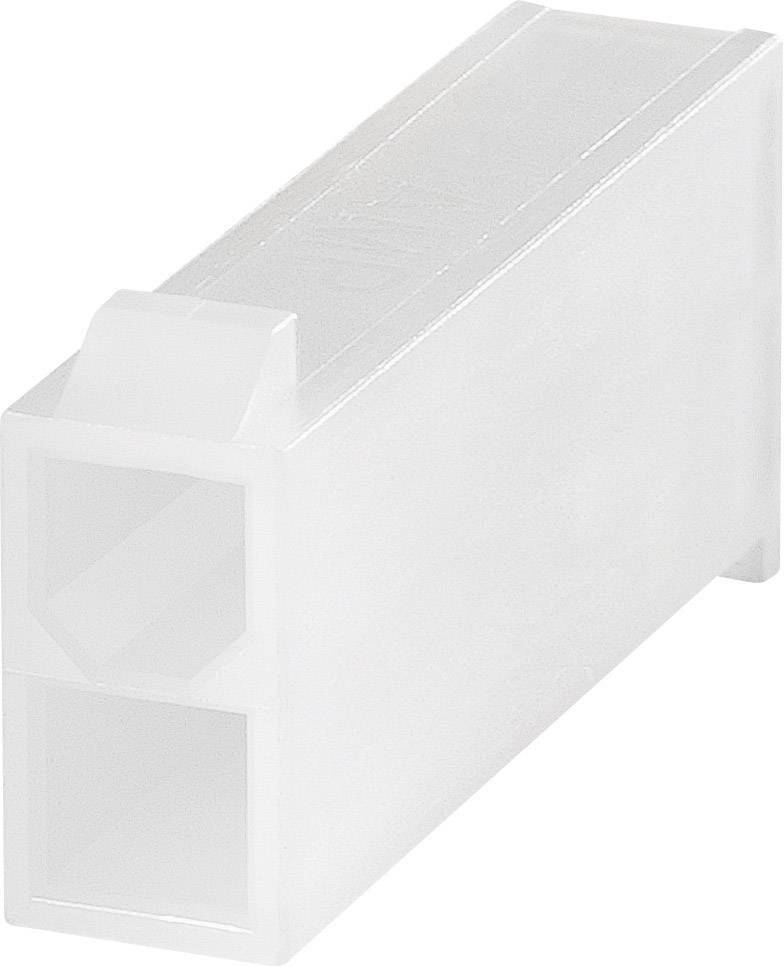 Morsetto doppio in plastica bianca con aperture quadrate, utilizzato per il collegamento elettrico di cavi in impianti elettrici.