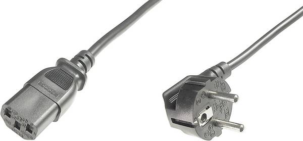 Cavo IEC Digitus [1x Spina schuko - 1x Presa IEC C13] 1.80 m Nero