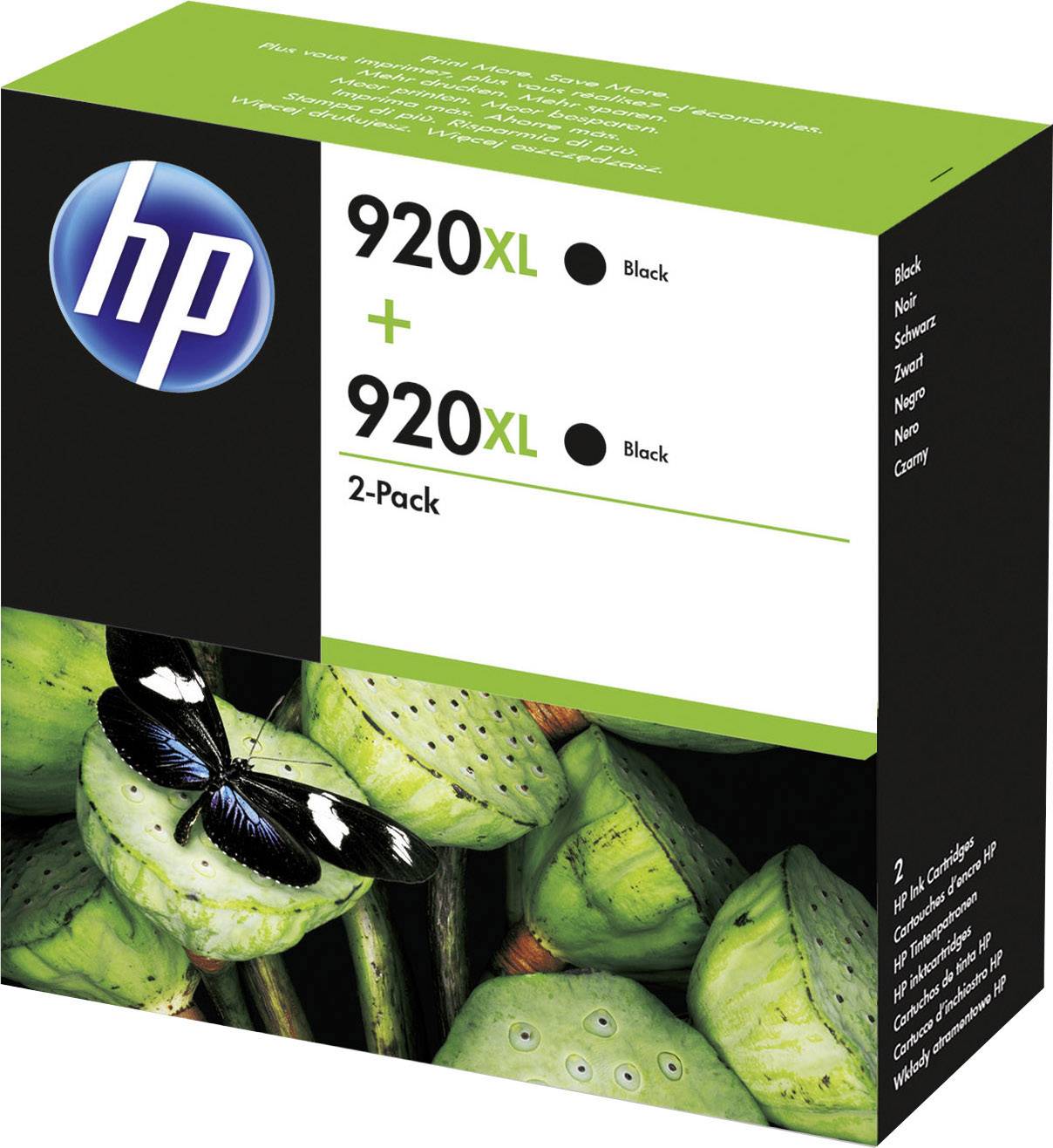 HP 920XL Cartuccia Originale Conf 2 pz Nero D8J47AE Inchiostro