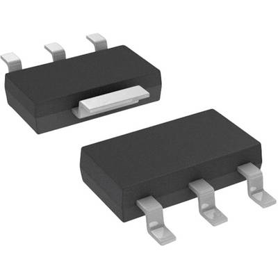 Due componenti elettroniche nere con tre terminali metallici ciascuna, probabilmente transistor o circuiti integrati, su sfondo bianco.