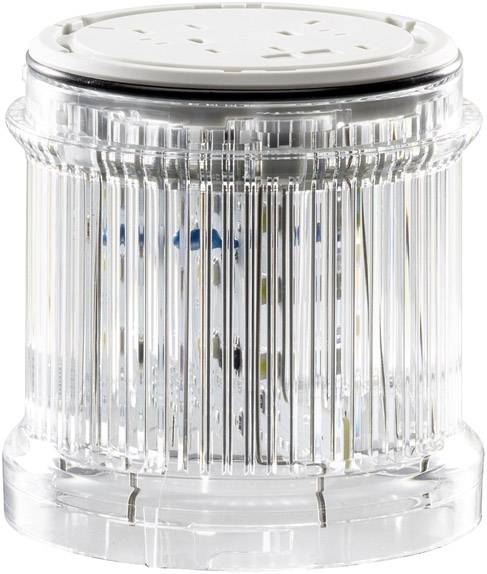 Un contenitore rotondo e trasparente con scanalature verticali. In alto un coperchio bianco con fori di ventilazione. Potrebbe essere un filtro dell'aria.
