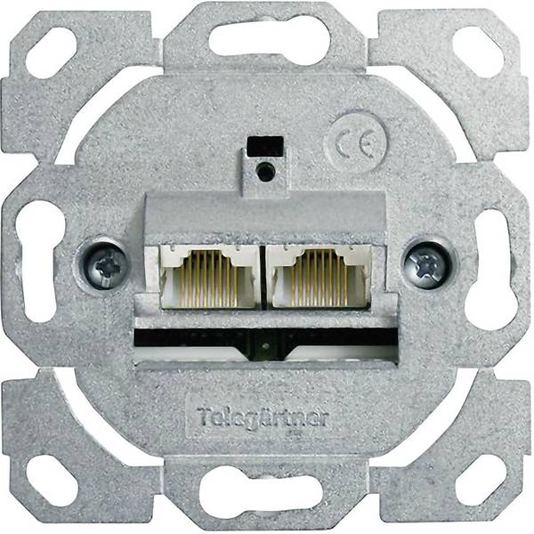Telegärtner Presa di rete Da incasso Inserto CAT 6 2 Porte