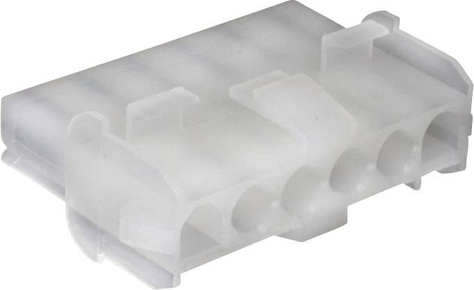 Un connettore bianco in plastica con più fori di connessione, adatto per collegamenti elettrici.
