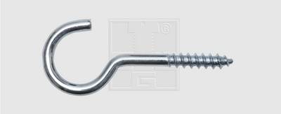 Ganci metallici filettati, idonei per un fissaggio sicuro a pareti o soffitti.