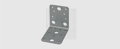 Un angolare metallico con più fori. Viene frequentemente utilizzato per collegare componenti nell'edilizia.