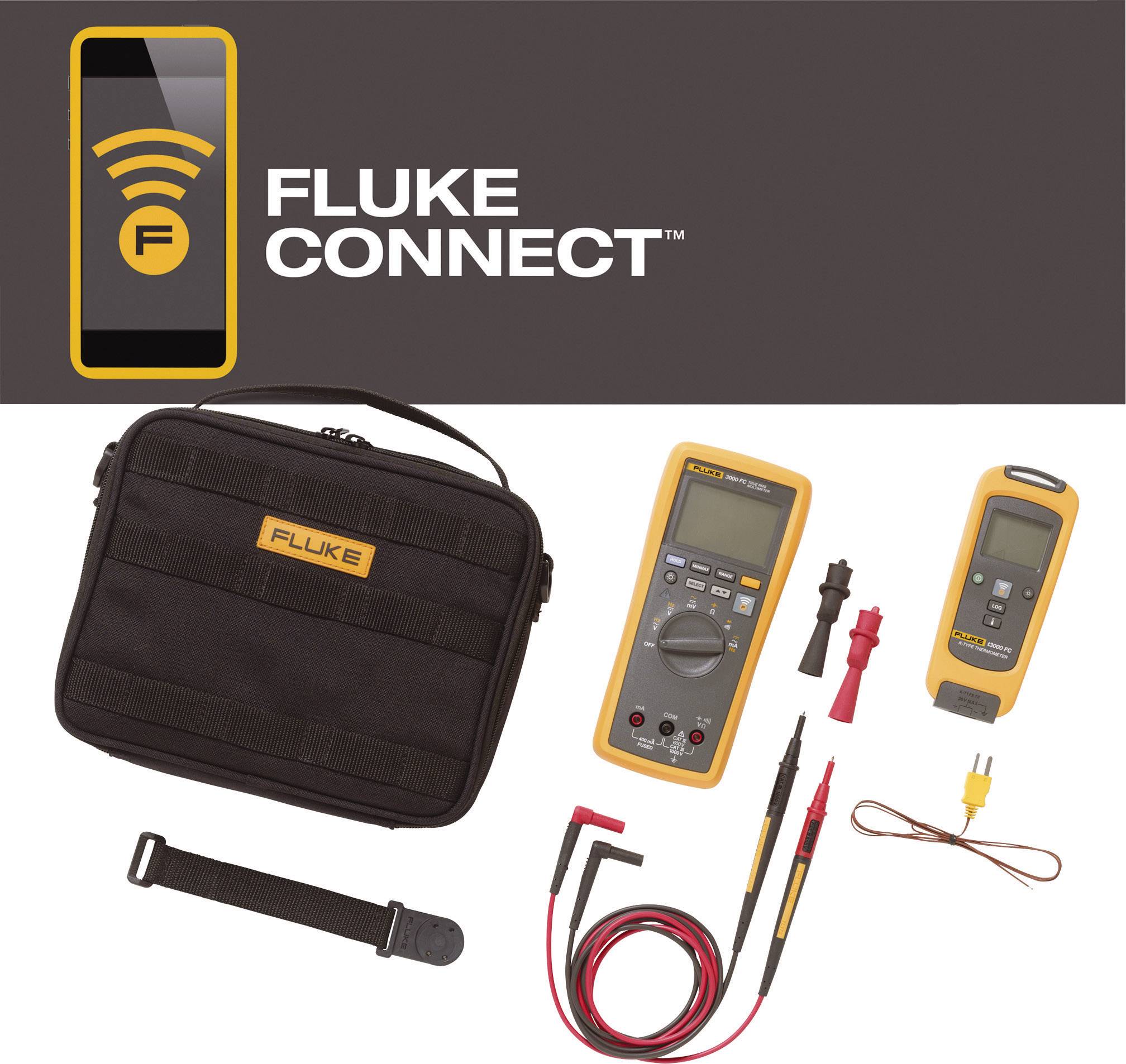 Fluke FLK-T3000 FC KIT Multimetro portatile digitale Display grafico, Data logger CAT III 1000 V, CAT IV 600 V Display (Counts): 10000