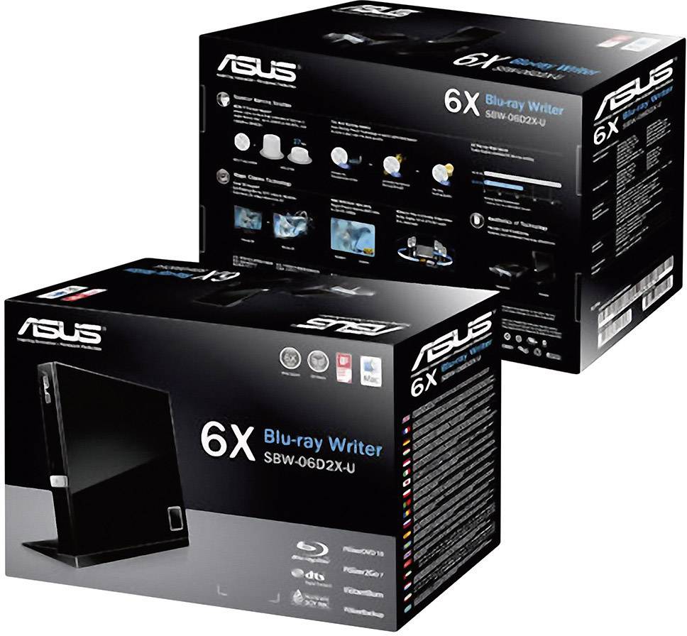 ASUS SBW-06D2X-U lettore di disco ottico Blu-Ray DVD Combo Nero-2